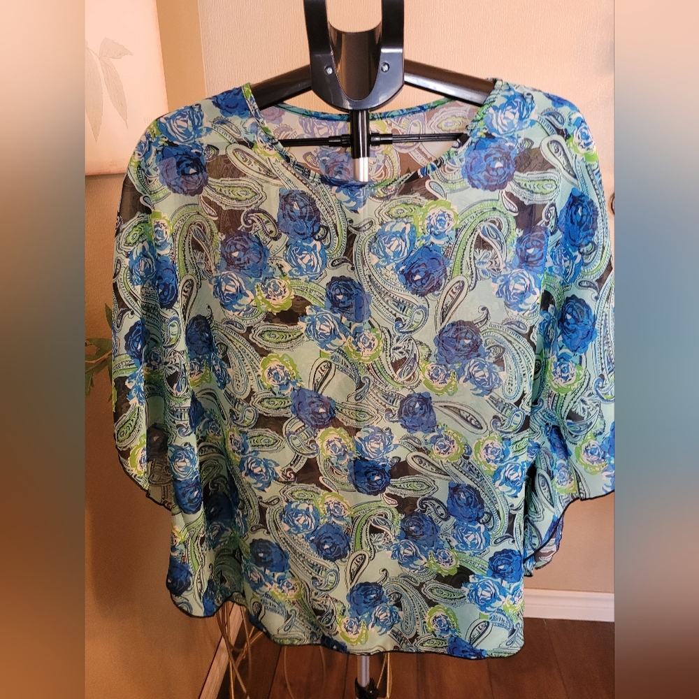 Boom Boom Plus Floral Chiffon Top
